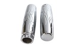 Billet Flame Style Grip Set for Harley Davidson