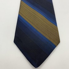 Vintage Wemlon By Wembley Tie 60  s Blue  Brown Striped 54  X 3.25  Read Info