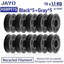 JAYO 11KG Rapid Matte PETG 600mm/s Black/Gray 3D Printer Filament High Stability
