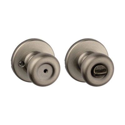 Kwikset 93001-869 Tylo Antique Brass Bed/Bath Door Knob w/ Microban Technology