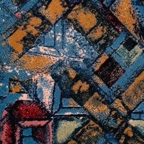 Corbata geométrica Jean Paul GAULTIER Italia genuina de lujo para hombre TODA SEDA Foto 3 de 4