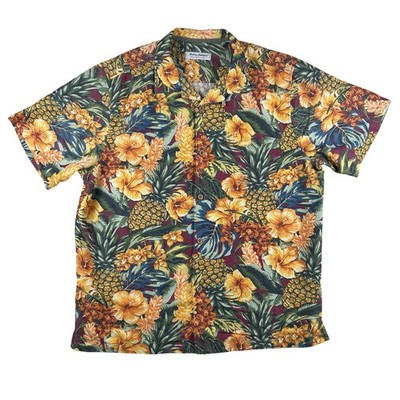 Tommy Bahama Shirt Mens XL Pineapple Short Sleeve Coconut Point Hawaiian