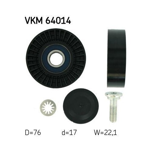 Vkm 64014 Skf Umlenk-/FüHrungsrolle, Keilrippenriemen-image