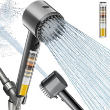 Ion Drops Filtered Shower Head with Handheld, High Pressure 4 1 Spray Mode Showe