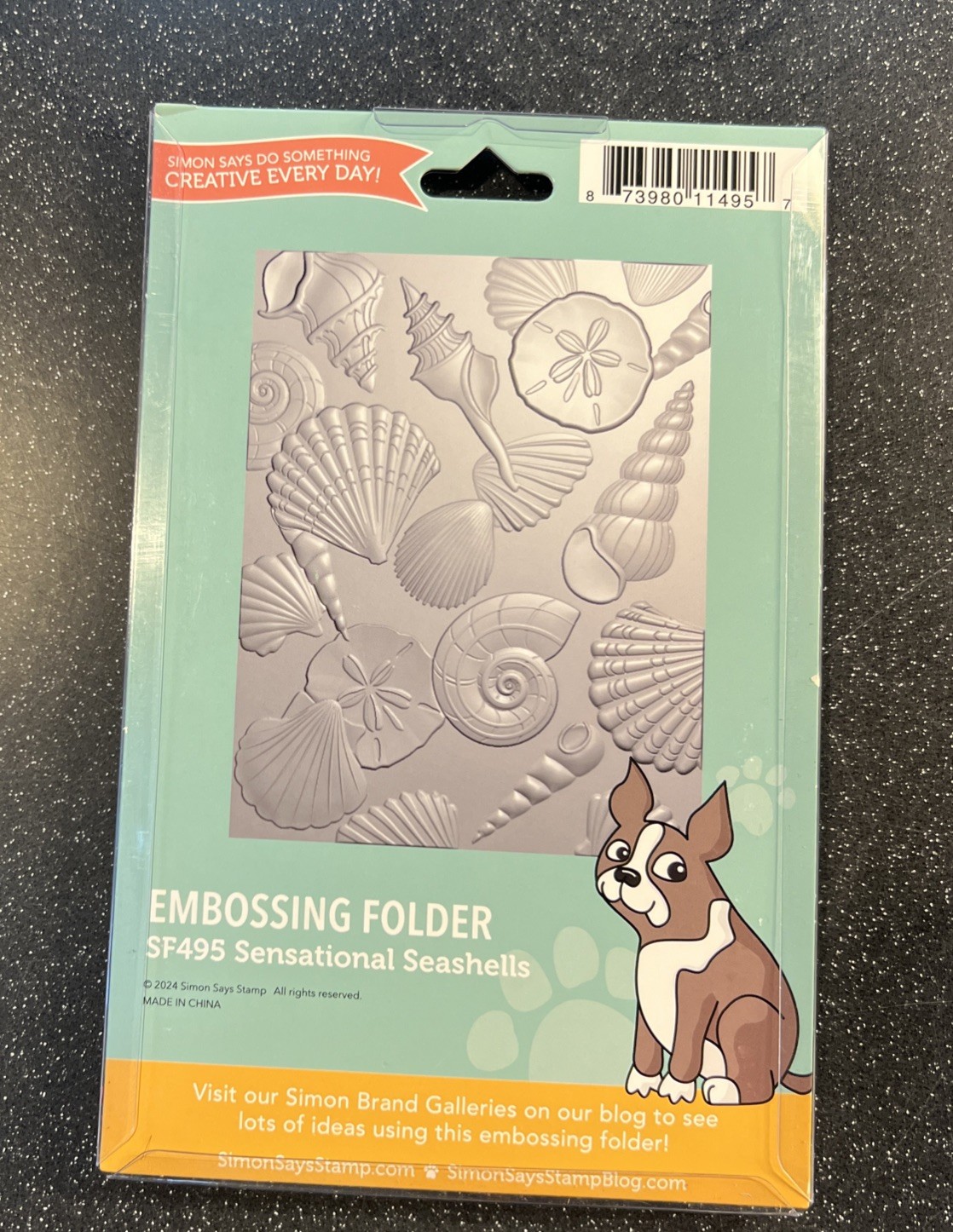 Simon Says Stamp Sensational Seashells Embossing Folder & Cutting Dies~New