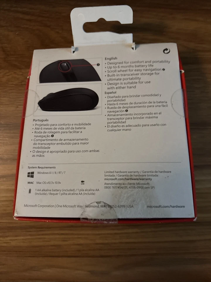 Microsoft Wireless Mobile 1850 Mouse - pink  - Image 2 of 2