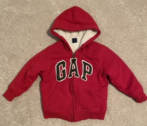 red gap zip up