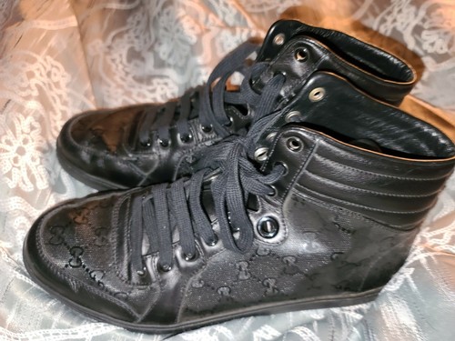 high top black leather