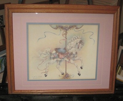 Toni M Baley Deborah Ferrusa Carousel Horse Signed Print