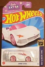 2022 Hot Wheels - HW SCREEN TIME 3/10 - Barbie Extra - White and Pink Car 57/250
