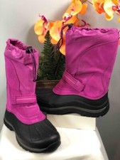 L.L. BEAN Hot Pink Nylon Rubber Youth Girls Insulated Winter Boots Sz 5