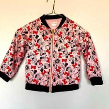 Disney Minnie Mouse Bomber Jacket by Tutu Couture Size 4T Pink