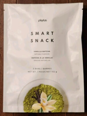 ( 3 ) Plexus Smart Snack Bar Vanilla Matcha Flavor Protein Bar 1.2 oz New Sealed