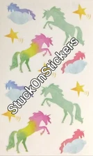 🦄🐔 Mrs Grossman's WATERCOLOR UNICORNS Stickers Vintage Retired 2016