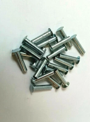 T-BLADE Stahlhohlniete Niete Stahl silber für Schlittschuhe Inlineskates 20mm 20 Stück
