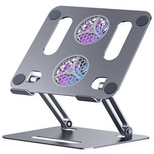 Aluminum Alloy Laptop Cooling Stand with 2 Quiet Fans  RGB Lightin... Fast Ship