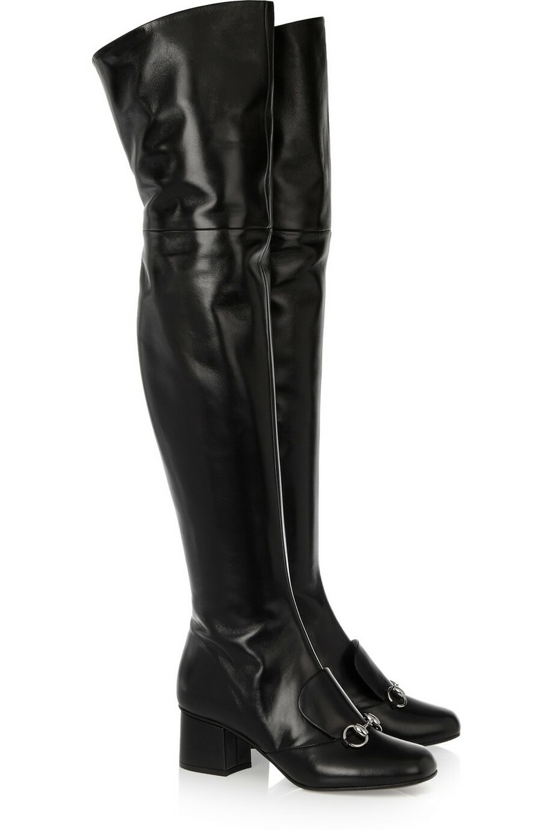 $1900 GUCCI LILLIAN SEXY AMAZING OTK HORSEBIT MID HEEL BOOTS EU 37