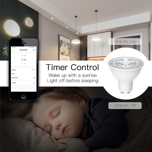 TUYA Zigbee Smart LED GU10 Light Bulb Spotlight RGB+CCT Dimmable Alexa Google - Picture 8 of 15