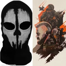 Adult LOGAN GHOST FACE MASK Balaclava SKI HOOD+ACTIVISION CALL OF DUTY DECAL