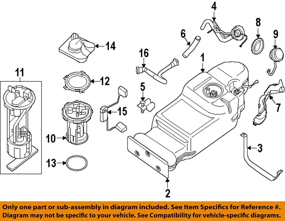 Used Fuel Pump fits: 2009 Nissan Frontier Pump Assembly Grade A - Image 3 of 4