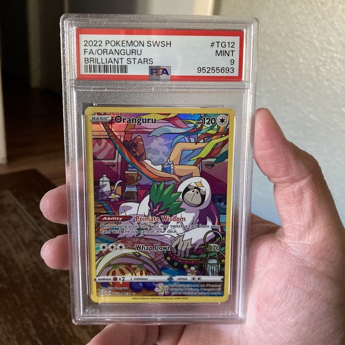 Oranguru #TG12 Full Art Ultra Rare Card Pokemon TCG Brilliant Stars Set PSA  9 | eBay