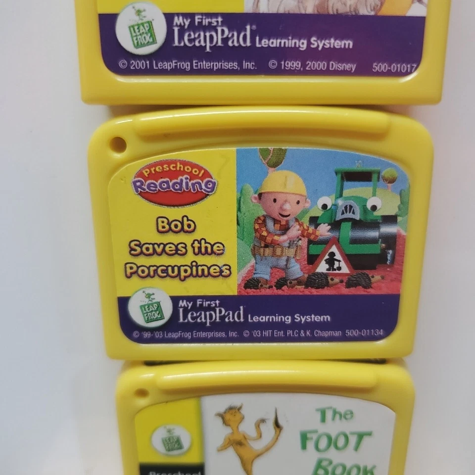 My First LeapPad Lot of 3, Educational Game Cartridges Pooh, Bob Builder, Seuss - Image 3 of 4