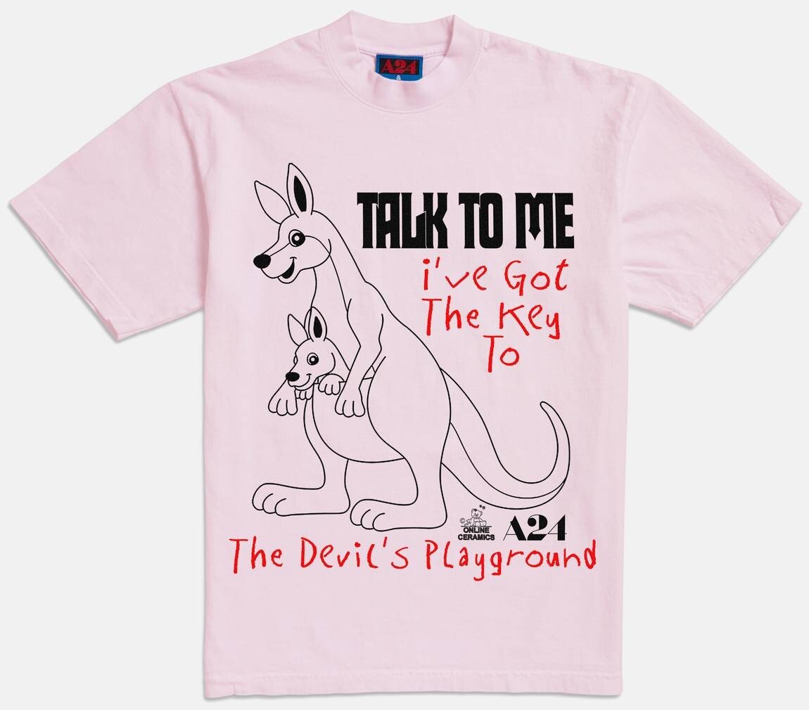 Online Ceramics A24 Talk to Me Devil's Playground Pink Tee Small-image