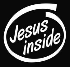 Vinyl Decal for Window - Jesus Inside
