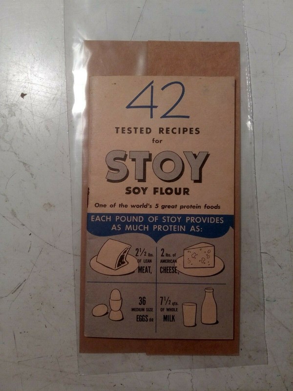 42 Tested Recipes for STOY Soy Flour Vintage 1943 One of the World's 5Great Food