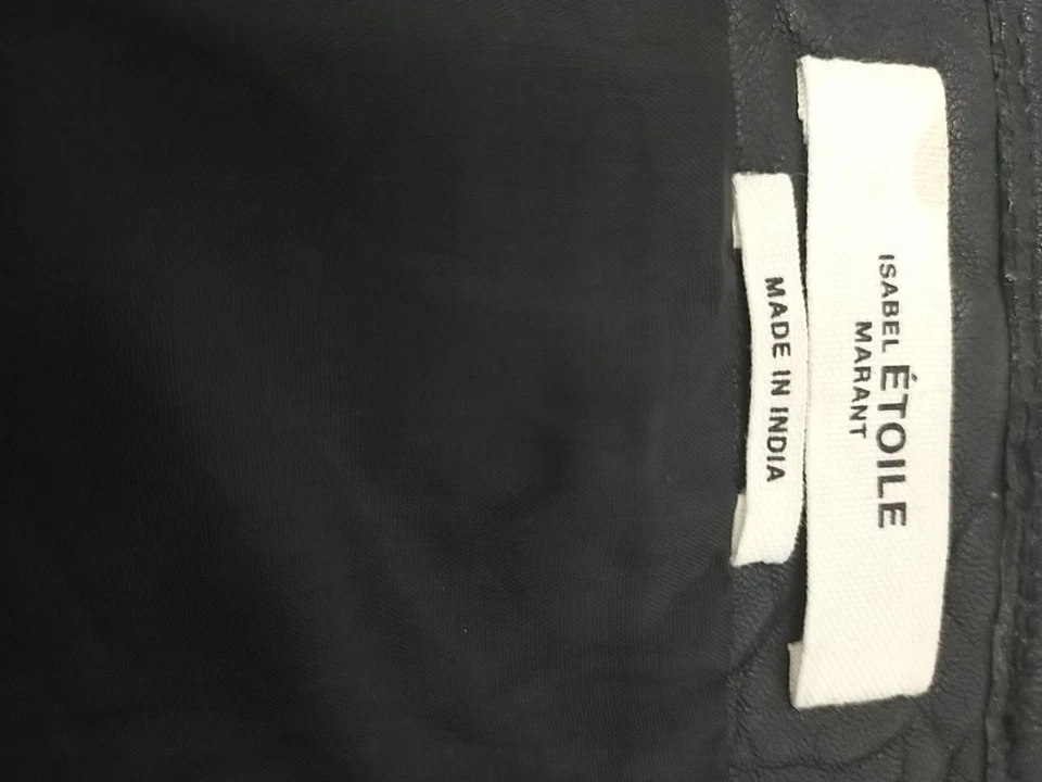 FALDA CORTA DE CUERO ISABEL MARANT TALLA S NEGRA CREMALLERA HECHA EN INDIA Foto 4 de 4