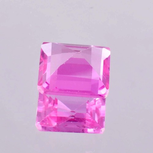 8.35 Ct Natural Royal Pink Ceylon Sapphire Princess Cut Loose Gemstone Certified - Picture 4 of 5