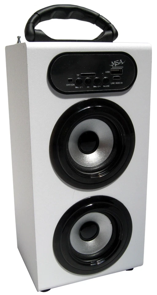 TRAGBARER BLUETOOTH LAUTSPRECHER - HANDYZUBEHÖR - WEISS - BOX - SOUND,FM,AUX,SD