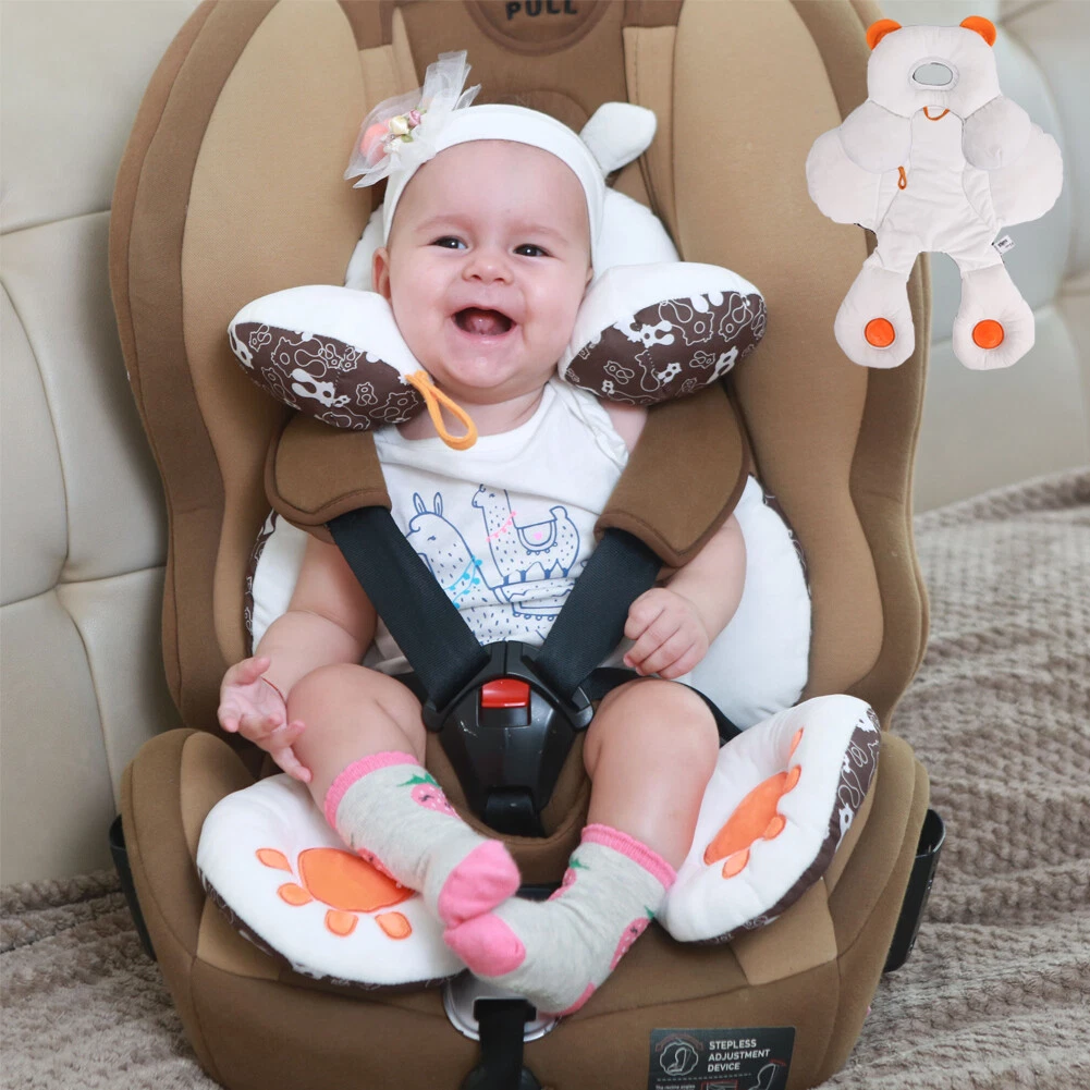 Baby Body Cushion Head Neck Support 2in 1 Car Seat Cushion Travel Seat  Liner Mat