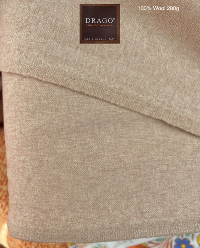 BEIGE Wool Flannel Suiting Fabric Super 120's Twill DRAGO Woven in ITALY 2.92 m. - Picture 4 of 12