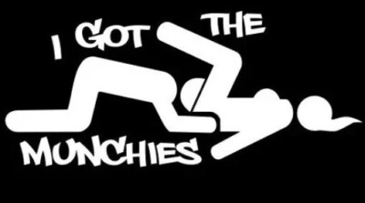I Got The Munchies Funny DieCut Vinyl Window Decal Sticker Car Truck SUV JDM