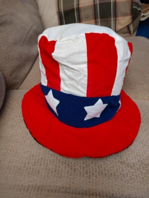 Toyland® Stars & Stripes USA Velvet Big Top Hat - Accesorios De Disfraces Americanos - Sombreros De Novedad
