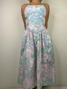 pastel floral maxi dress
