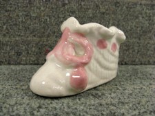 Vintage Miniature Porcelain Baby Bootie Shoe Handmade Collectible