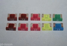 10 fuses low profile mini ATM LPM LMIN 7.5A 10A 15A 20A 30A Honda Toyota GM Kia