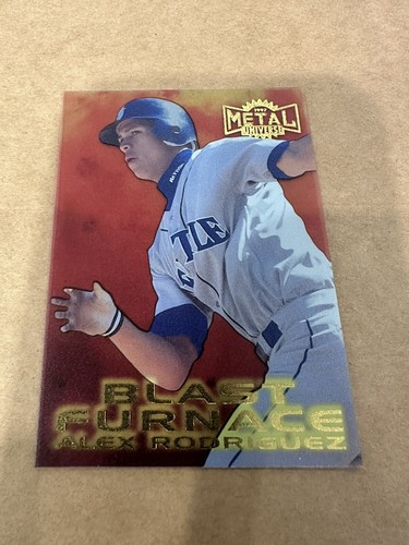 1997 Skybox Metal Universe Blast Furnace Alex Rodriguez #10 - Picture 2 of 4