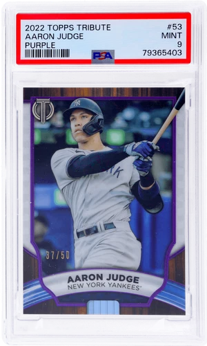 2022 Topps Tribute Aaron Judge Purple #53 /50 PSA 9