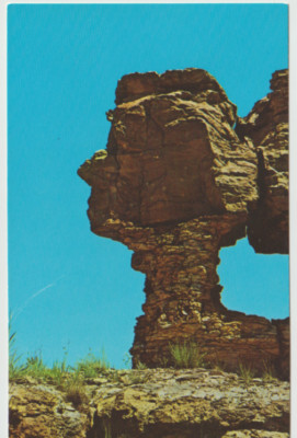 Kenton, Oklahoma OK, Old Maid's Profile Vintage Postcard Unposted 2C49 Rock