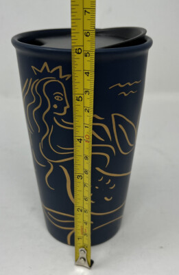 Starbucks 2017 Blue Ceramic Tumbler Coffee Travel Mug Siren Mermaid  Anniversary | eBay