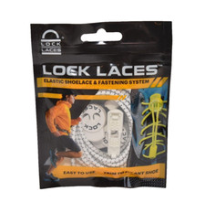 Lock Laces Elastic Shoelace  Fastening System White Elastic No Tie Shoe Laces