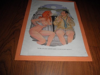 DOUG SNEYD Collectible-Sexy Adult  CARTOON ''Up for it?''- PINUP/PRINT