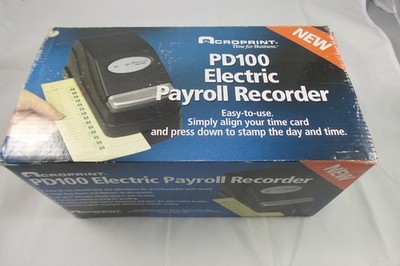 Vintage-Acroprint PD100 Timeclock Elektrischer Payroll-Recorder (010236000)