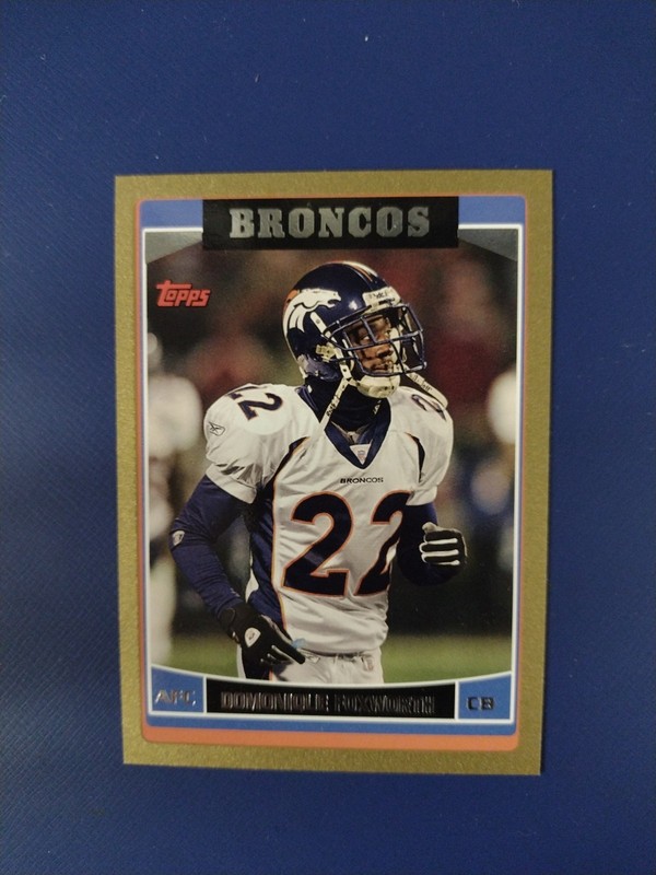 2006 Topps Football Domonique Foxworth Gold Parallel 1450/2006