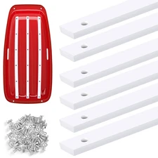 6 Pcs Sledding Runner Kit with Nuts and Screws, 47'' × 0.9'' Sled Runner Stri...