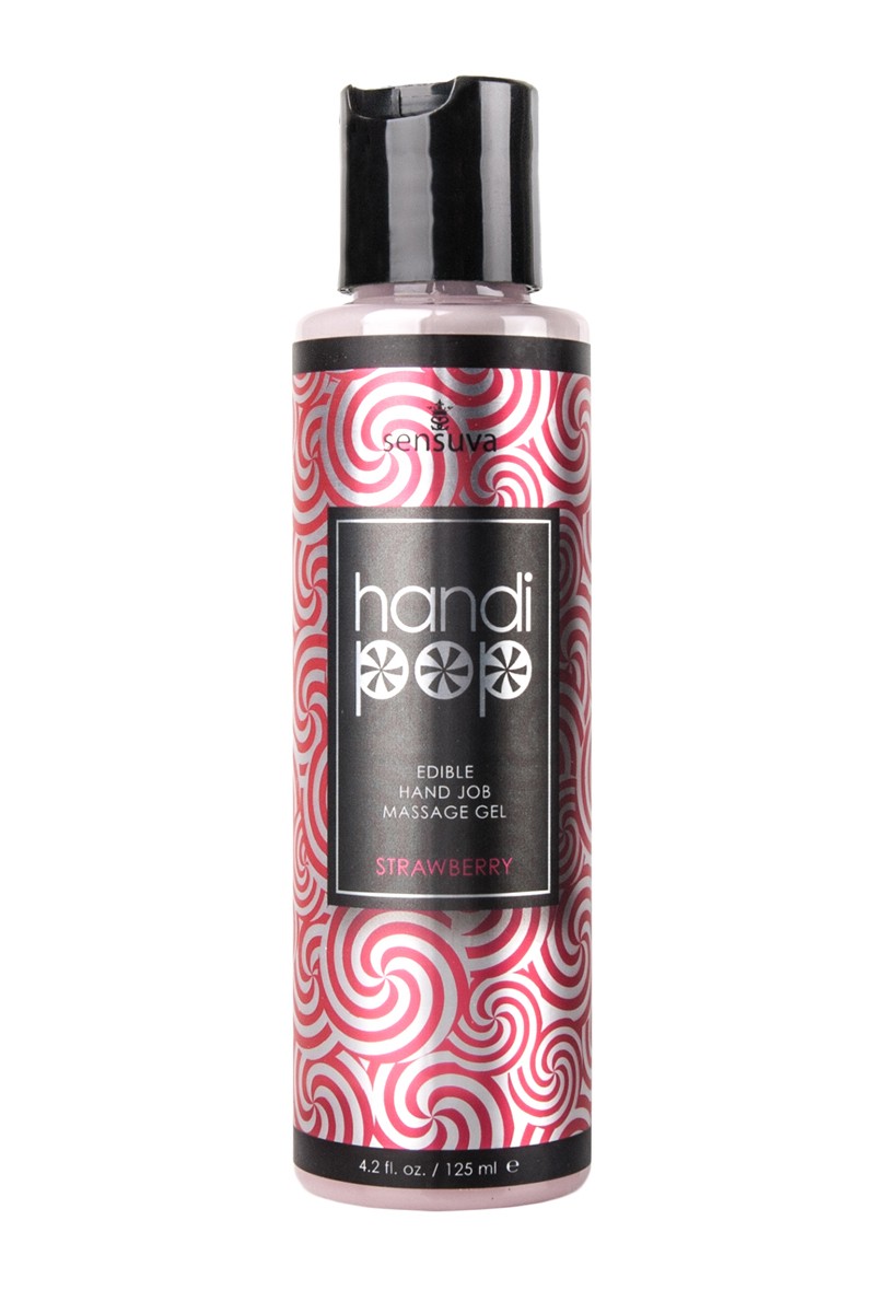 Gel de masturbation Handipop fraise anti irritation cutanée pour peaux sensibles et délicates