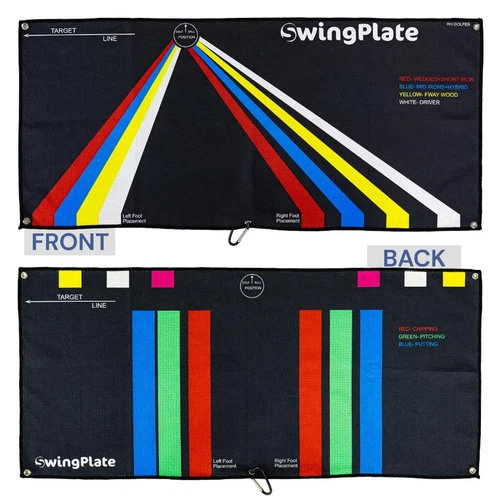 The Swing Plate Stance Golf Towel - Right Handed